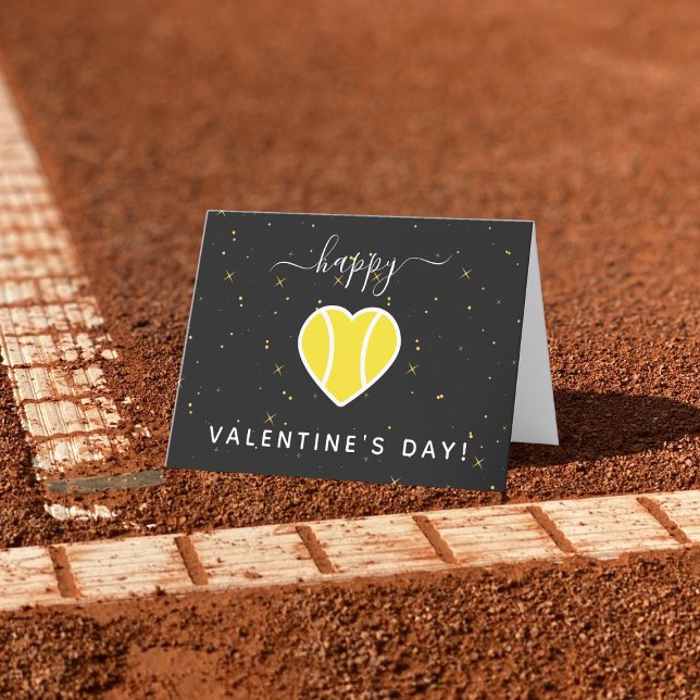 Tennis Heart Valentine’s Sparkly Sports Card (Creator Uploaded)