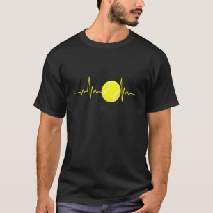 Tennis Heartbeat For Players Coaches Tennis Player T-Shirt