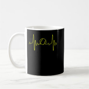 Tennis Heartbeat- I Love Tennis Lover Gift Coffee Mug