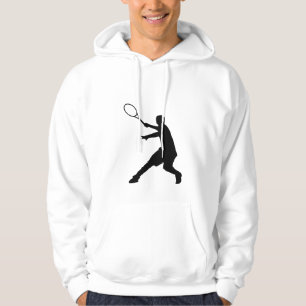 Tennis hoodie with silhouette of a player