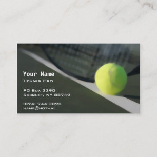 Tennis Instruction Business Card