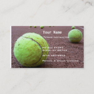 Tennis Instruction Business Card