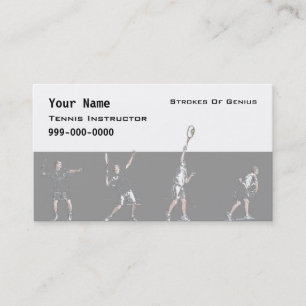 Tennis Instructor Business Card