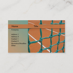 tennis instructor business card