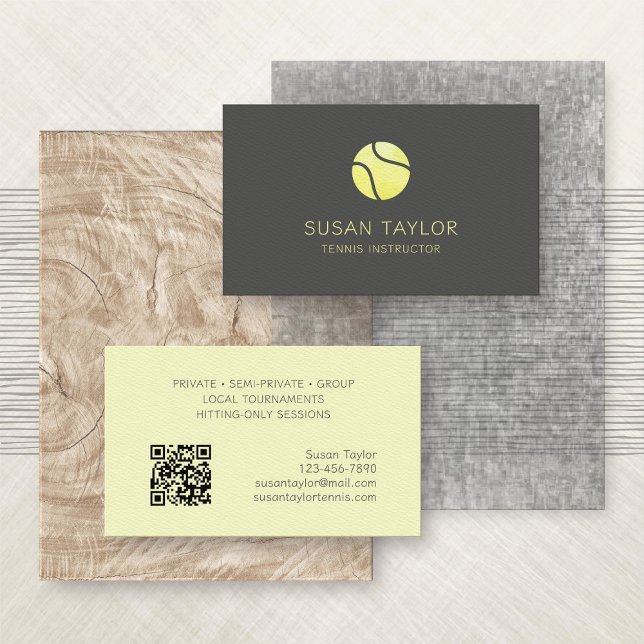 Tennis Instructor Business Card (Creator Uploaded)