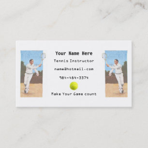Tennis Instructor Business Card