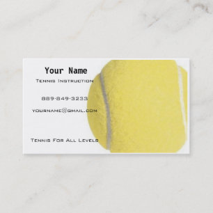 Tennis Instructor Business Card