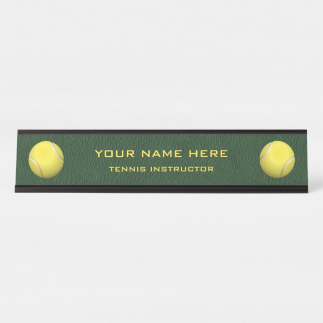Tennis Instructor Desk Name Plate (Front)