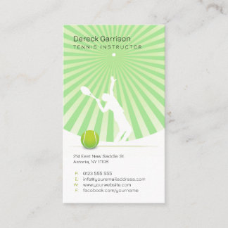 Tennis Instructor | Professional Business Card