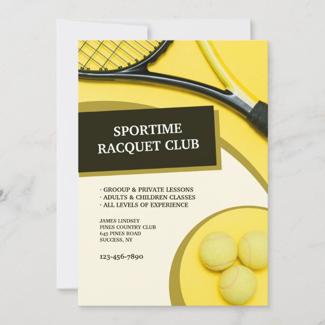 Tennis Invitation (Front)