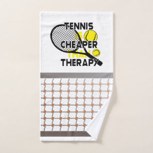 Tennis is cheaper than therapy hand towel