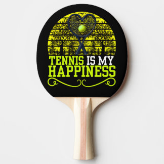 tennis is my happiness ping pong paddle