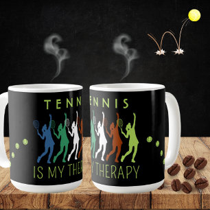 Tennis is my therapy coffee mug