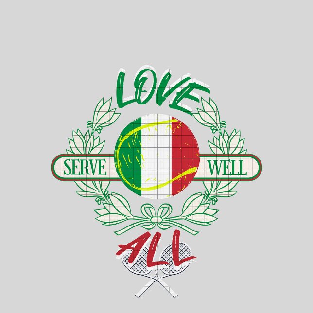 TENNIS ITALY ANCESTRY LOVE 30, LOVE 40 T-Shirt (Creator Uploaded)