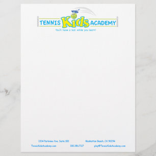 Tennis Kids Academy custom letterhead template