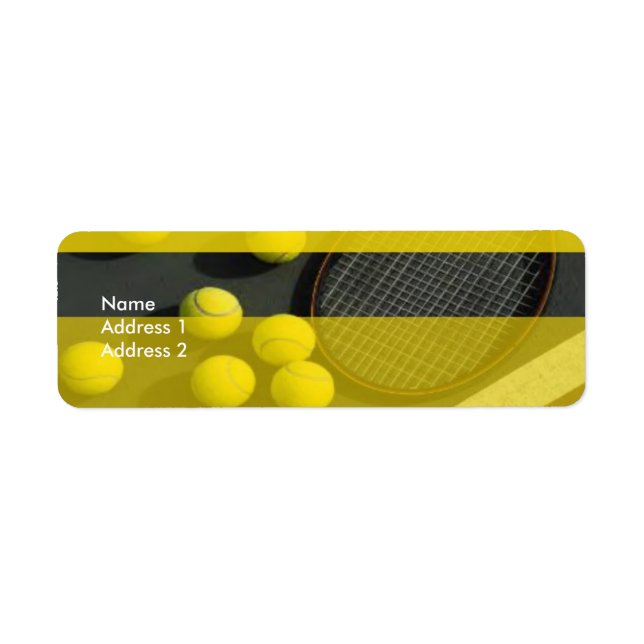 Tennis Label Return Address Label (Front)
