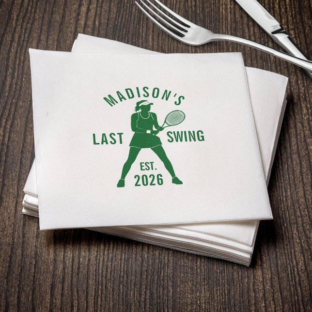 Tennis Last Swing Before the Ring Bachelorette Napkin (Creator Uploaded)