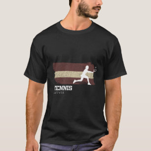 Tennis Latvia Flag Tennis Player Tennis T-Shirt
