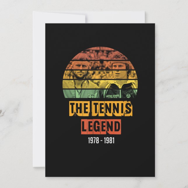 Tennis Legend Mcenroe Bjorn Old Fire Ice Save The Date (Front)