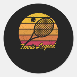 Tennis Legend Tennis Player Gift Idea Classic Round Sticker