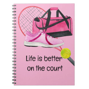 Tennis life is better on the court tennis ball notebook