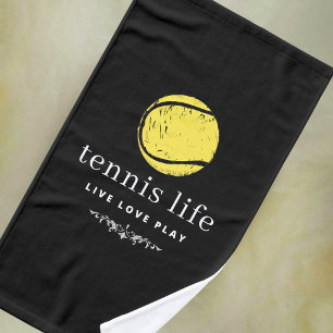 Tennis Life Live Love Play Quote Sports Hand Towel