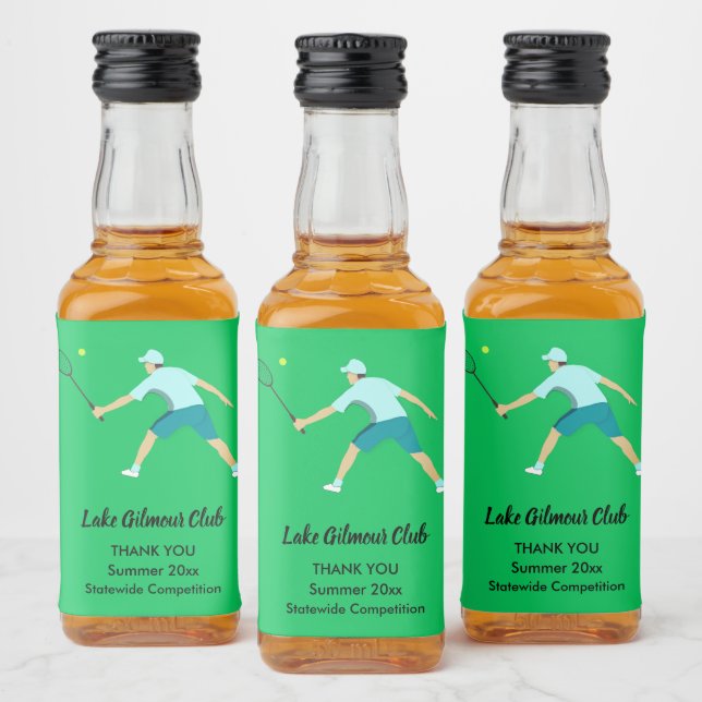 Tennis Liquor Bottle Label (Bottles)
