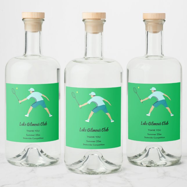 Tennis Liquor Bottle Label (Bottles)