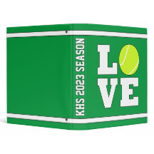 Tennis LOVE Custom Text and Team Colour Sports