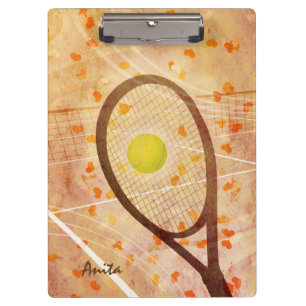 "Tennis Love" girl's tennis Clipboard