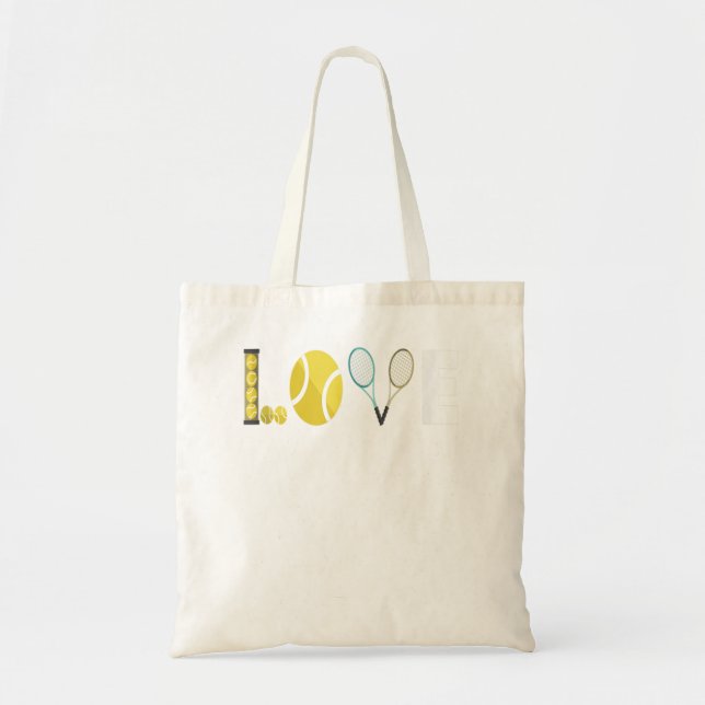Tennis Love I Tennis Racket Tennis Ball Tennis Pla Tote Bag (Front)