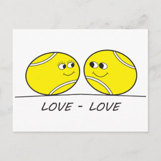 Tennis Love-Love Postcard