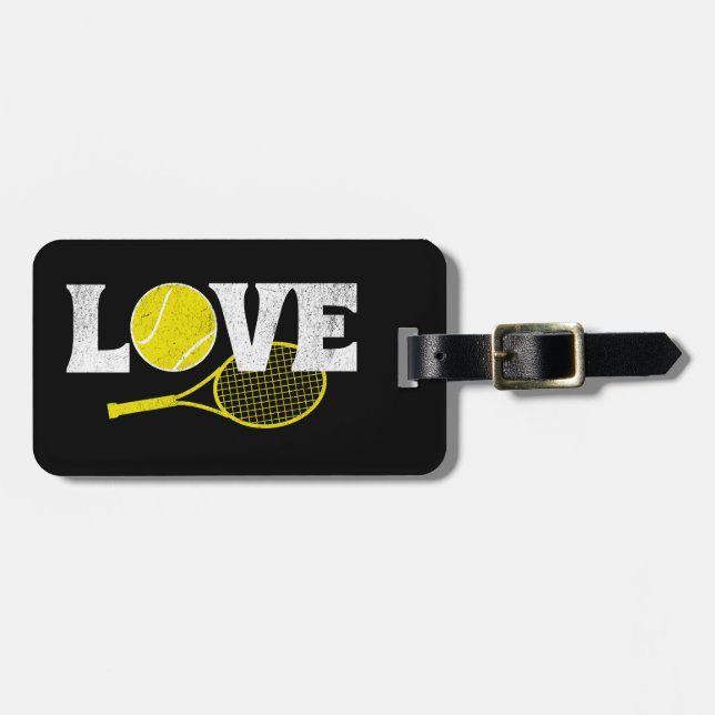 Tennis Love Luggage Tag (Front Horizontal)