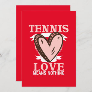 Tennis Love means nothing for Valentine's Day   Holiday Card