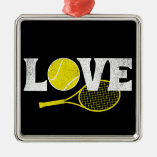 Tennis Love Metal Ornament