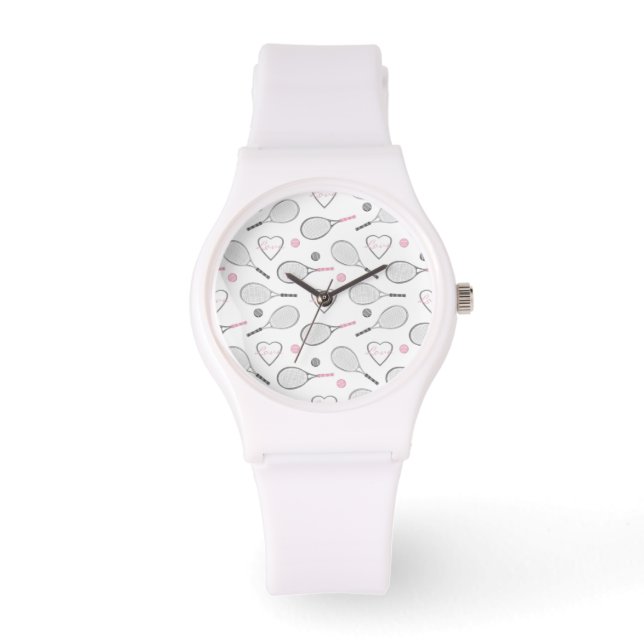 Tennis Love Pattern Watch (Front)
