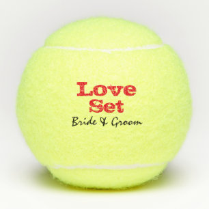 Tennis Love Set  bride and groom wedding Tennis  Balls