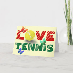 Tennis Love, Valentine's day Holiday Card