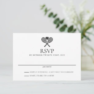 Tennis Love Wedding RSVP Card