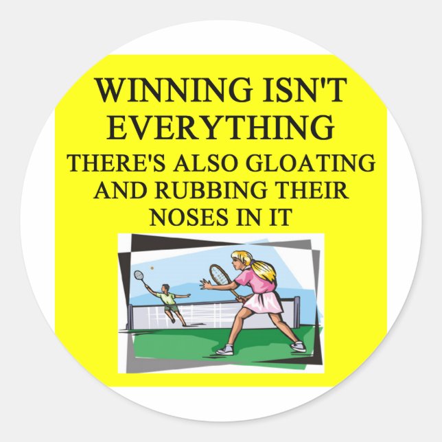 tennis lover classic round sticker (Front)