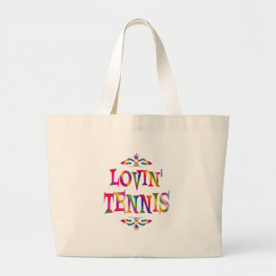 Tennis Lover Large Tote Bag