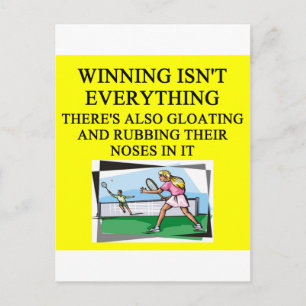 tennis lover postcard
