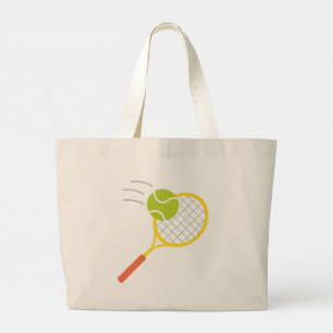 tennis lovers large tote bag