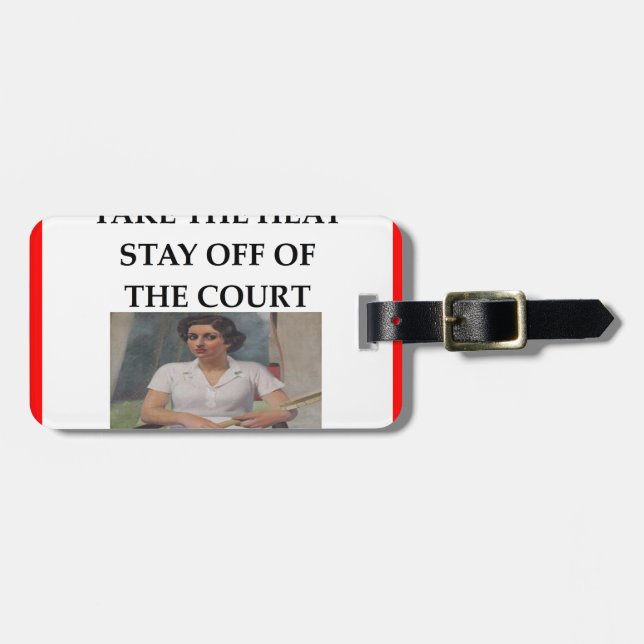 tennis luggage tag (Front Horizontal)