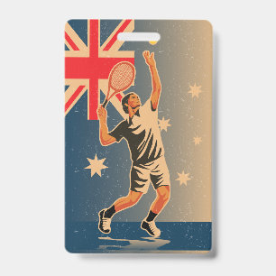 Tennis match ID badge