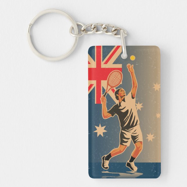 Tennis match key ring (Front)