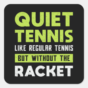 Tennis Match Racket Player Court Sports Funny Gift Square Sticker