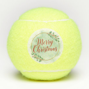 Tennis Merry Christmas with tennis ball 