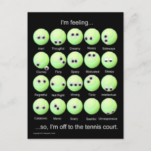Tennis Moods Poster Postcard
