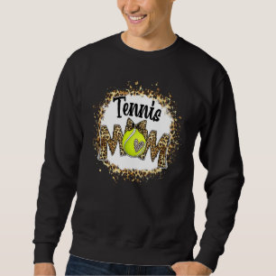 Tennis Mum Leopard Bleached Mum Mama Mother's Day Sweatshirt